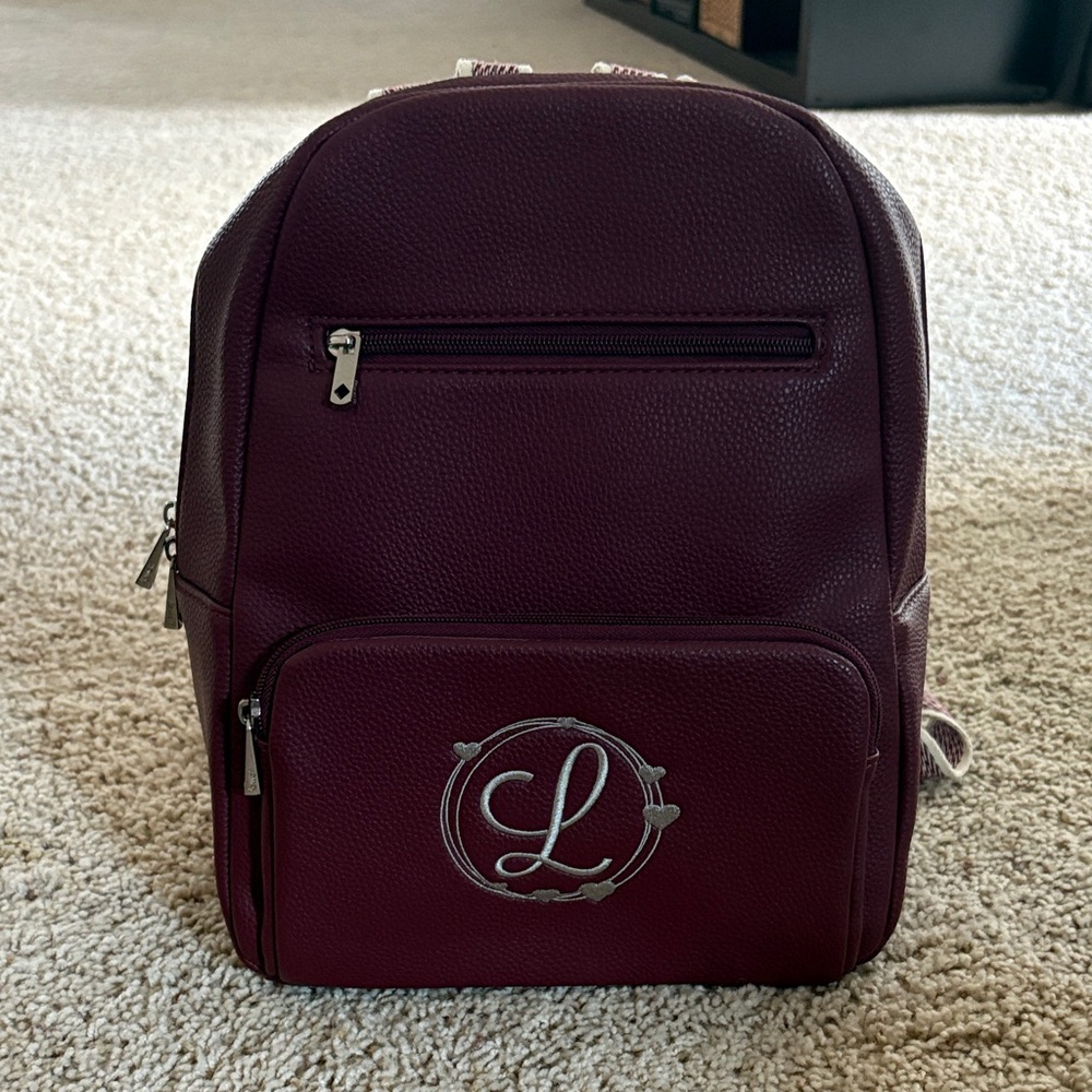 Elegant Burgundy Mini Backpack